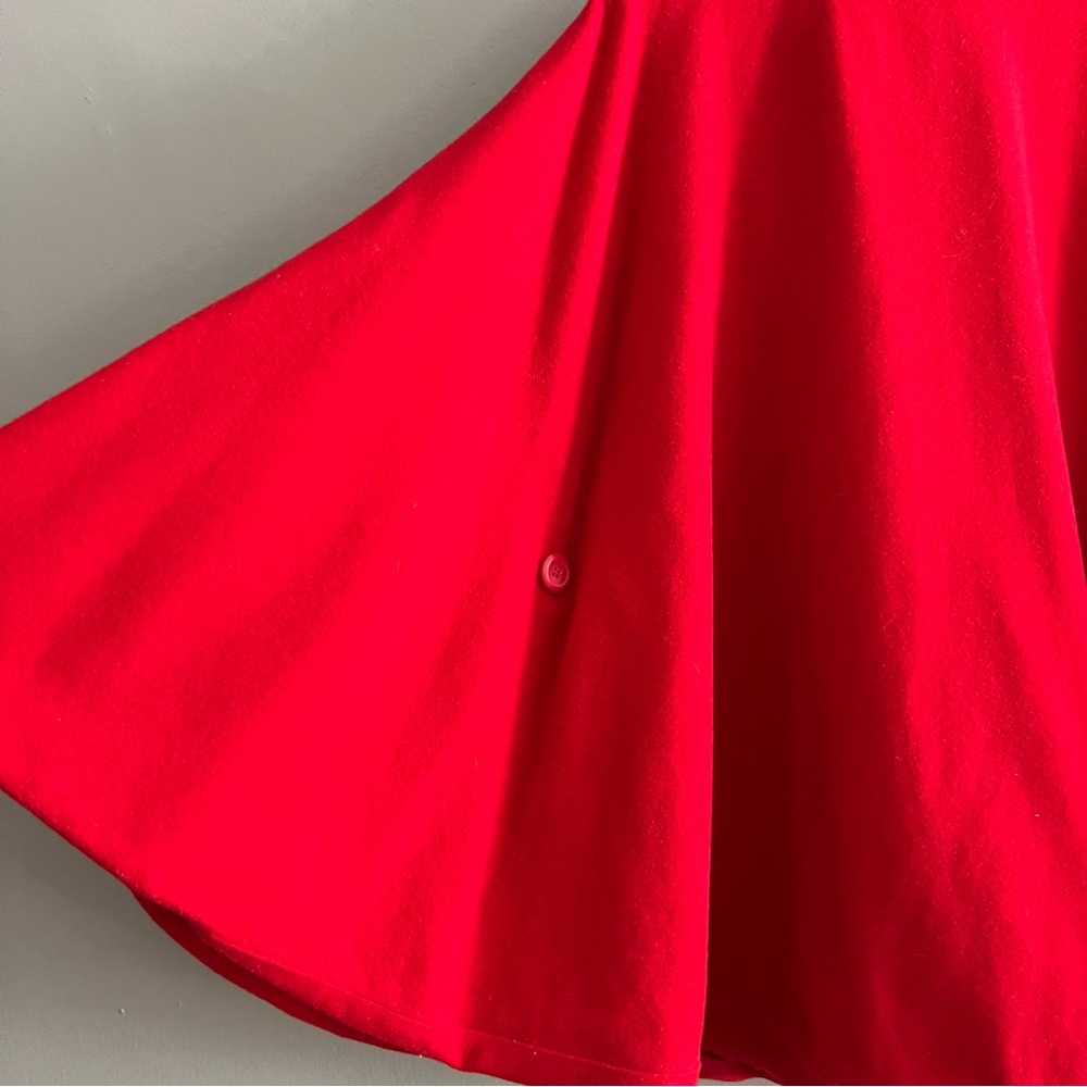 VTG Pendleton Poncho Womens 100% Virgin Wool Made USA Cape Pockets Red Size S/M - Picture 7 of 15